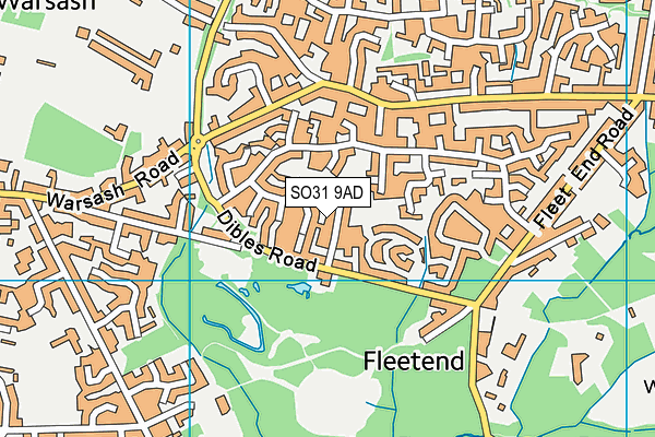 SO31 9AD map - OS VectorMap District (Ordnance Survey)