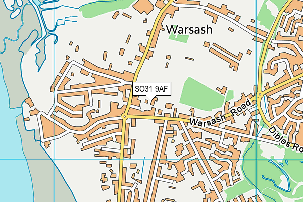 SO31 9AF map - OS VectorMap District (Ordnance Survey)