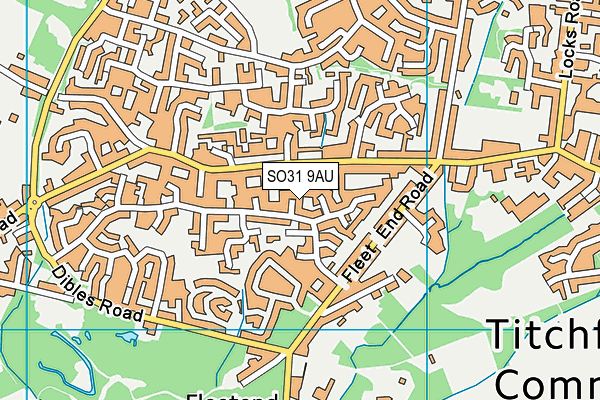 SO31 9AU map - OS VectorMap District (Ordnance Survey)