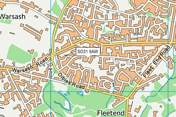 SO31 9AW map - OS VectorMap District (Ordnance Survey)