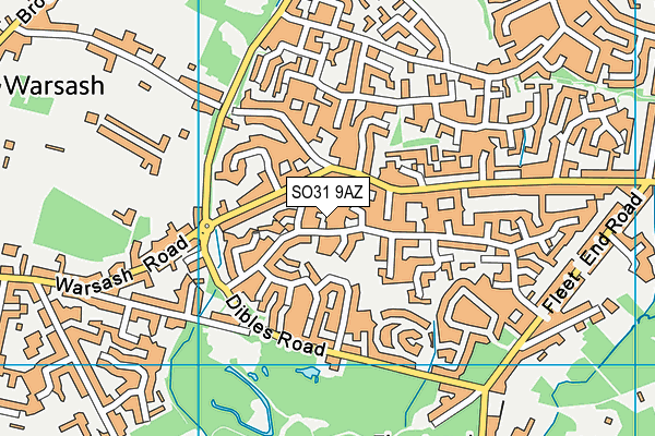 SO31 9AZ map - OS VectorMap District (Ordnance Survey)