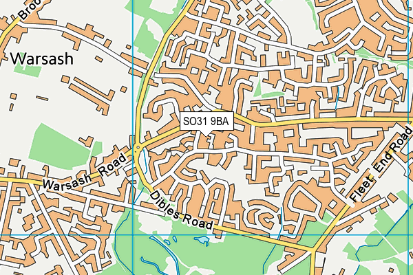 SO31 9BA map - OS VectorMap District (Ordnance Survey)