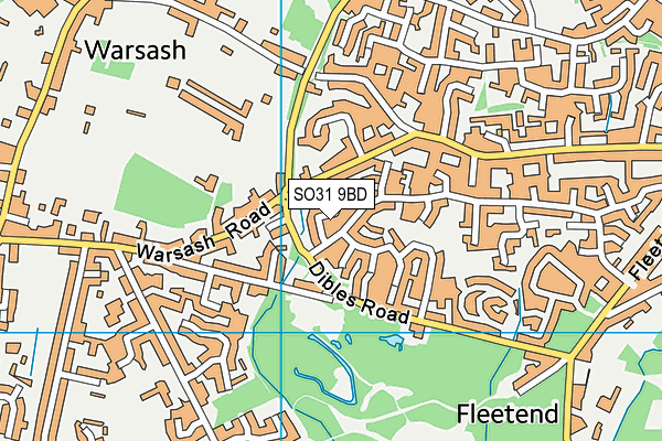 SO31 9BD map - OS VectorMap District (Ordnance Survey)