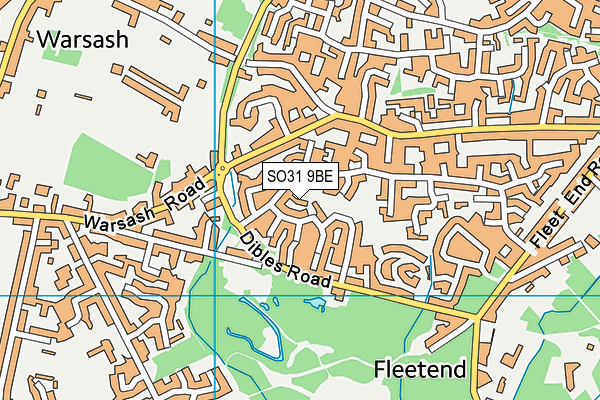 SO31 9BE map - OS VectorMap District (Ordnance Survey)