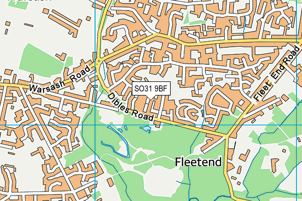 SO31 9BF map - OS VectorMap District (Ordnance Survey)