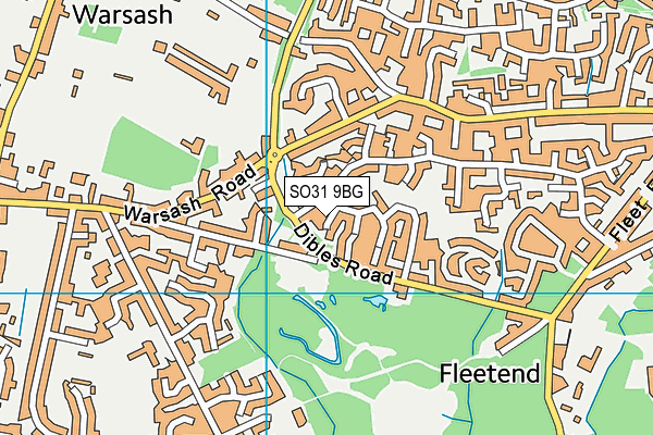 SO31 9BG map - OS VectorMap District (Ordnance Survey)