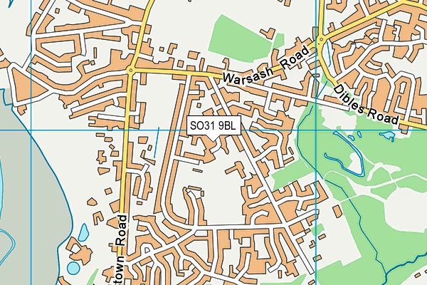 SO31 9BL map - OS VectorMap District (Ordnance Survey)