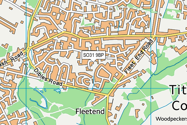 SO31 9BP map - OS VectorMap District (Ordnance Survey)