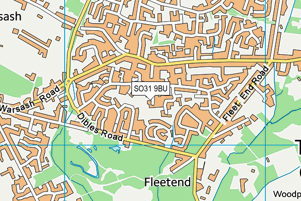 SO31 9BU map - OS VectorMap District (Ordnance Survey)