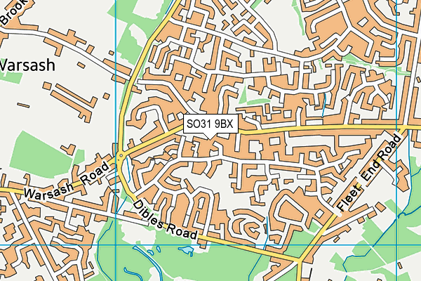 SO31 9BX map - OS VectorMap District (Ordnance Survey)