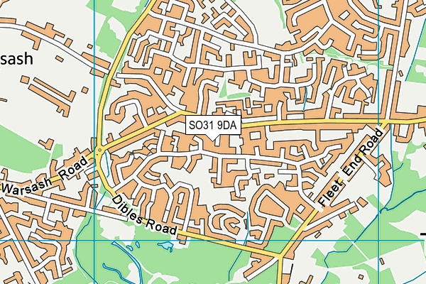 SO31 9DA map - OS VectorMap District (Ordnance Survey)