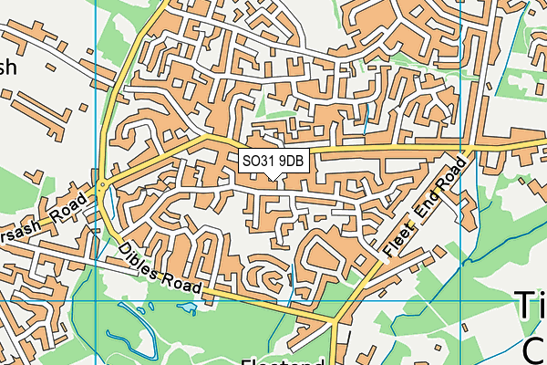 SO31 9DB map - OS VectorMap District (Ordnance Survey)