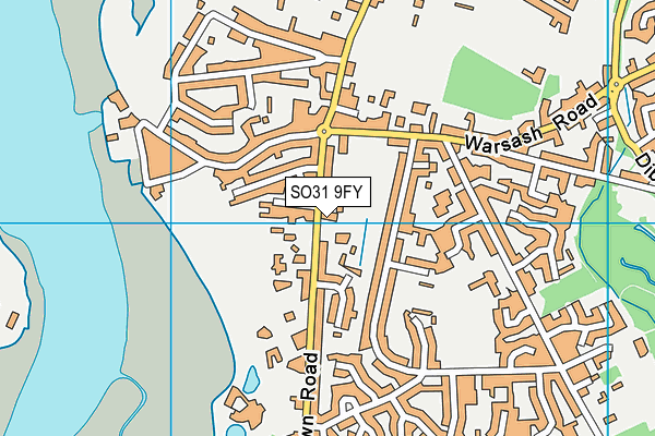 SO31 9FY map - OS VectorMap District (Ordnance Survey)