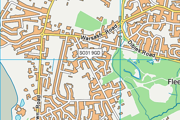 SO31 9GD map - OS VectorMap District (Ordnance Survey)