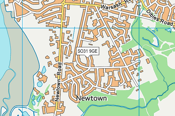 SO31 9GE map - OS VectorMap District (Ordnance Survey)