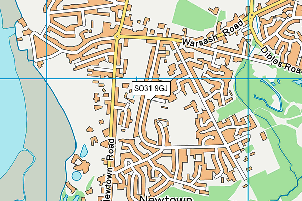 Warsash Recreation Ground map (SO31 9GJ) - OS VectorMap District (Ordnance Survey)