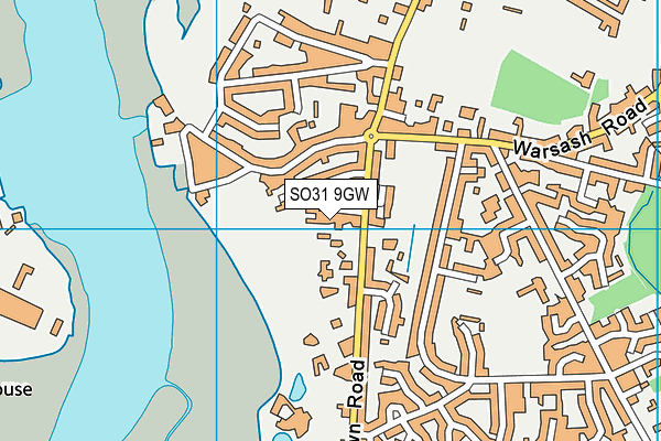 SO31 9GW map - OS VectorMap District (Ordnance Survey)