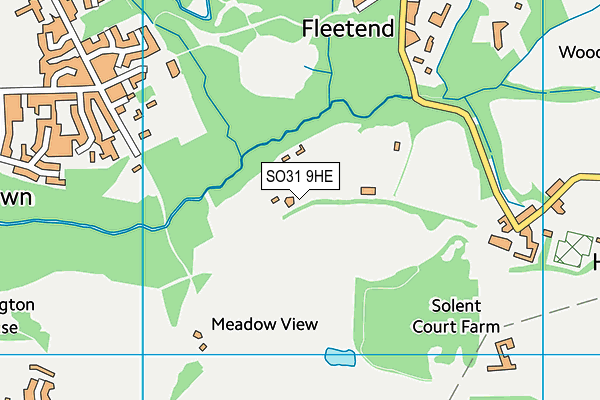 SO31 9HE map - OS VectorMap District (Ordnance Survey)