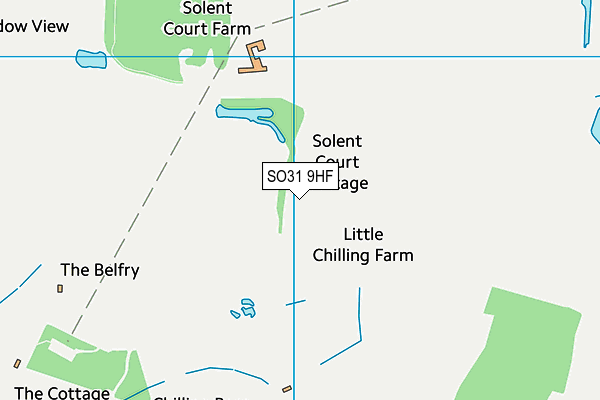 SO31 9HF map - OS VectorMap District (Ordnance Survey)