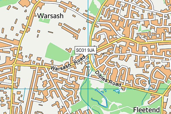 SO31 9JA map - OS VectorMap District (Ordnance Survey)