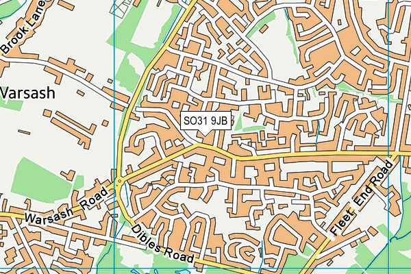SO31 9JB map - OS VectorMap District (Ordnance Survey)