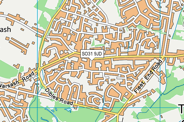 SO31 9JD map - OS VectorMap District (Ordnance Survey)