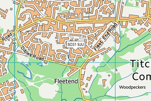 SO31 9JU map - OS VectorMap District (Ordnance Survey)