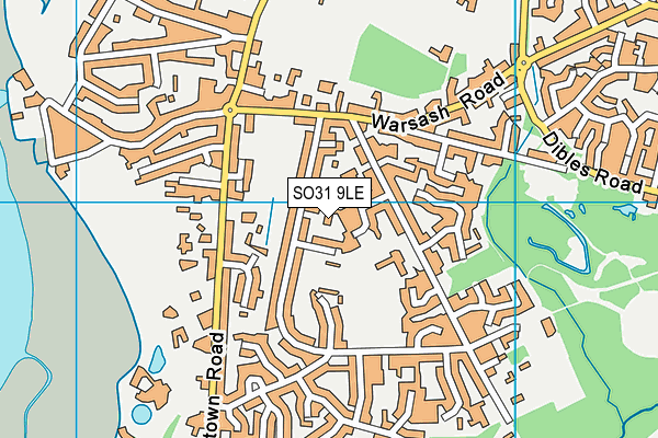 SO31 9LE map - OS VectorMap District (Ordnance Survey)