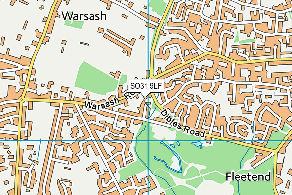 SO31 9LF map - OS VectorMap District (Ordnance Survey)