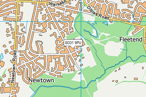 SO31 9PU map - OS VectorMap District (Ordnance Survey)