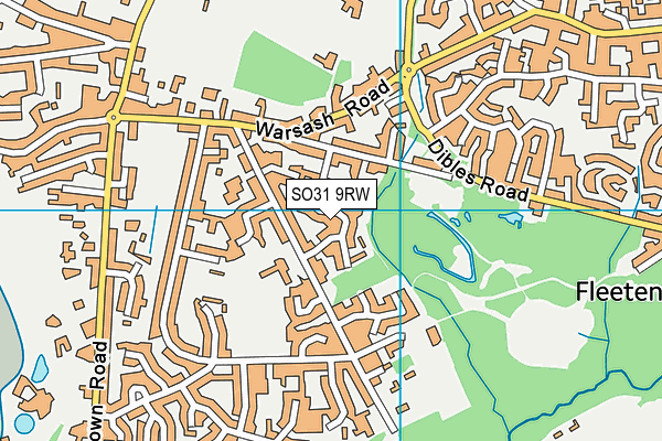 SO31 9RW map - OS VectorMap District (Ordnance Survey)