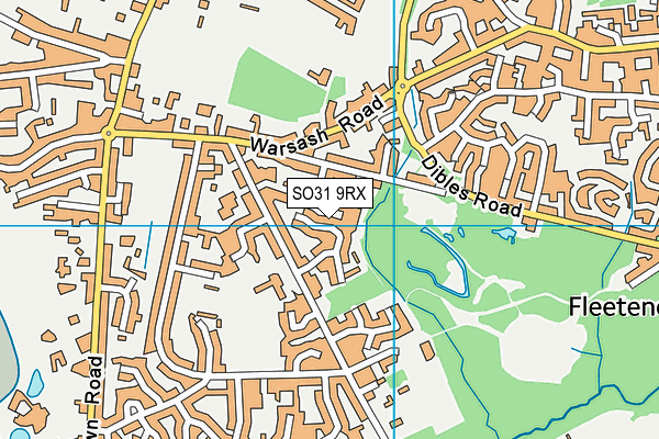 SO31 9RX map - OS VectorMap District (Ordnance Survey)