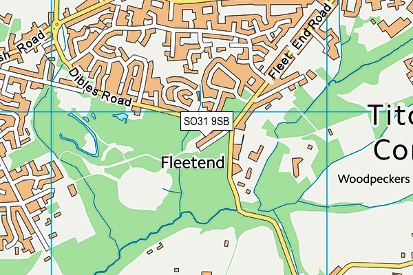 SO31 9SB map - OS VectorMap District (Ordnance Survey)