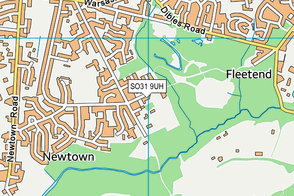SO31 9UH map - OS VectorMap District (Ordnance Survey)