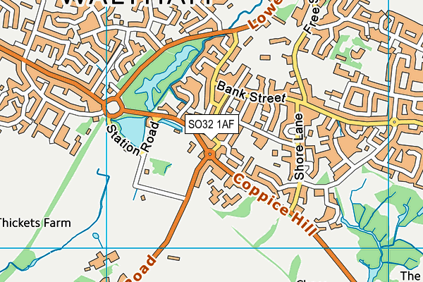 SO32 1AF map - OS VectorMap District (Ordnance Survey)