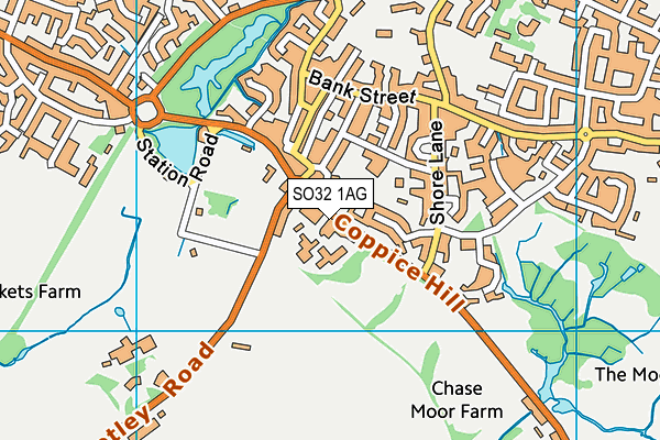 SO32 1AG map - OS VectorMap District (Ordnance Survey)