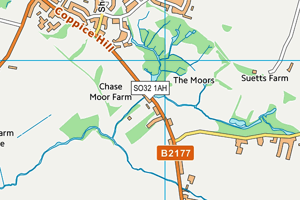 SO32 1AH map - OS VectorMap District (Ordnance Survey)