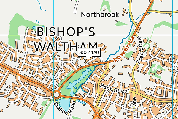 SO32 1AU map - OS VectorMap District (Ordnance Survey)