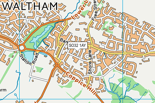 SO32 1AY map - OS VectorMap District (Ordnance Survey)