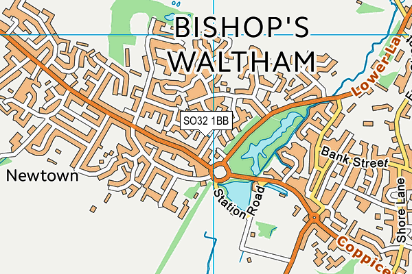 SO32 1BB map - OS VectorMap District (Ordnance Survey)