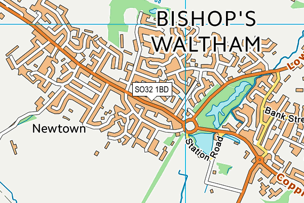 SO32 1BD map - OS VectorMap District (Ordnance Survey)