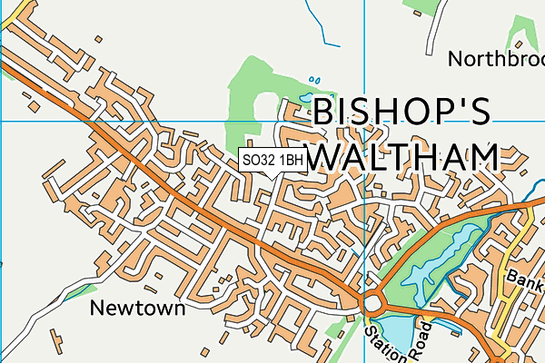 SO32 1BH map - OS VectorMap District (Ordnance Survey)