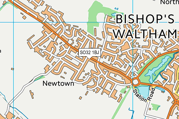 SO32 1BJ map - OS VectorMap District (Ordnance Survey)