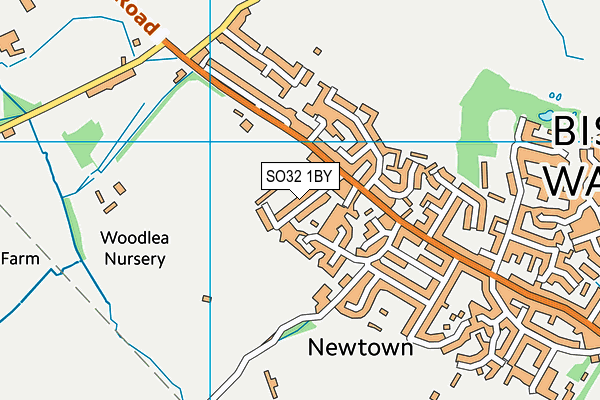 Bishop Waltham Cricket Club map (SO32 1BY) - OS VectorMap District (Ordnance Survey)