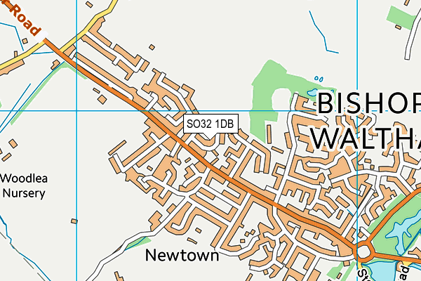 SO32 1DB map - OS VectorMap District (Ordnance Survey)