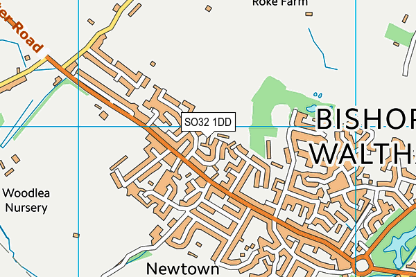 SO32 1DD map - OS VectorMap District (Ordnance Survey)