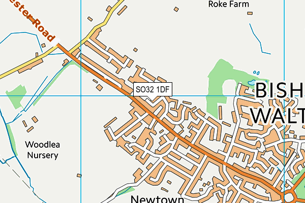 SO32 1DF map - OS VectorMap District (Ordnance Survey)