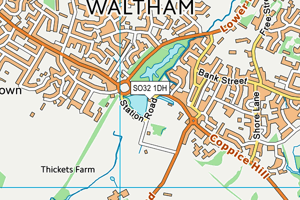 SO32 1DH map - OS VectorMap District (Ordnance Survey)