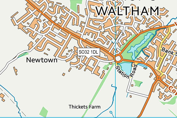 SO32 1DL map - OS VectorMap District (Ordnance Survey)