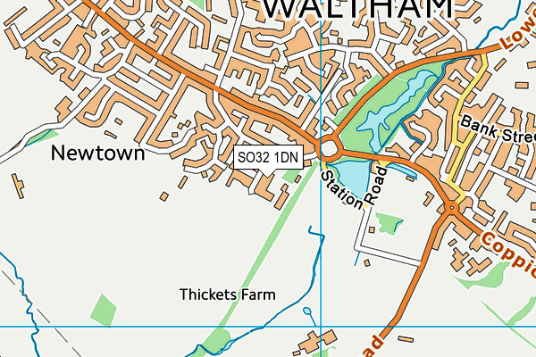 SO32 1DN map - OS VectorMap District (Ordnance Survey)